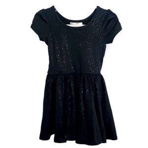 Dot Dot Smile Size 2 Dress Fancy Flashy Holiday Black Dress Cap Sleeve Toddler